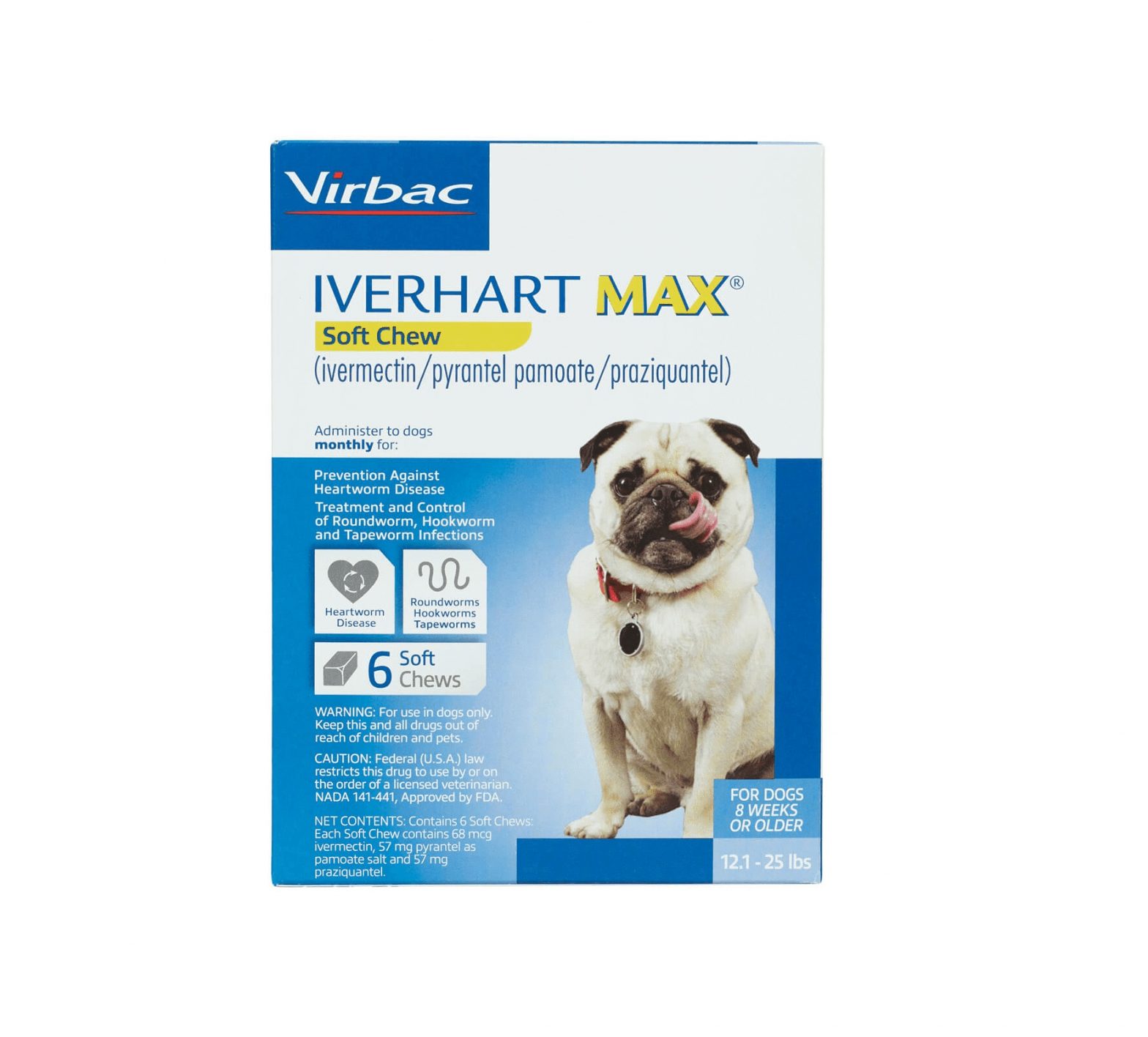 Virbac IVERHART MAX CHEW (ivermectin/pyrantel pamoate/praziquantel) Instructions