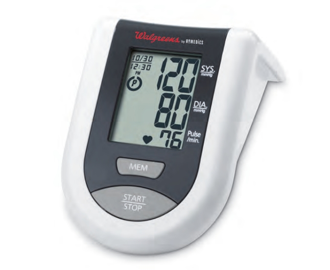 Walgreens Manual Inflate Blood Pressure Monitor Instruction Guide – Homedics 518732