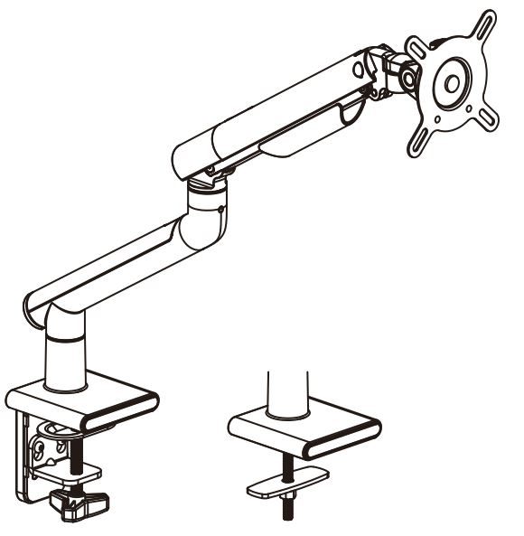 WALI MATI001-G Single Monitor Desk Mount Instruction Manual