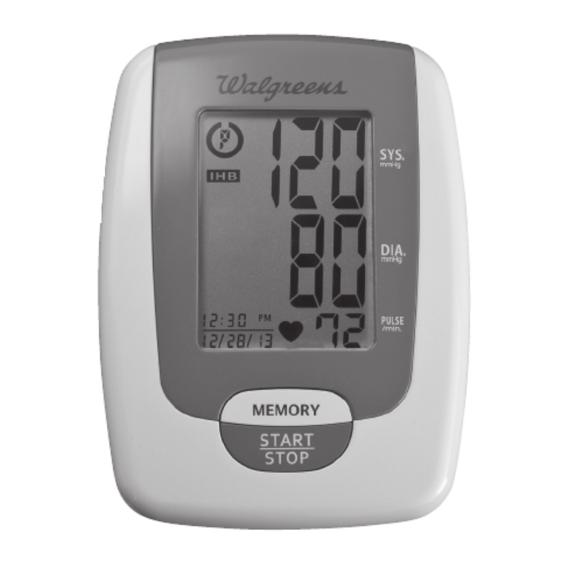 Well at Walgreens Automatic Arm Blood Pressure Monitor Manual WGNBPA-730