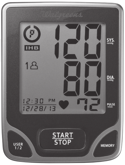 Well at Walgreens Delux Arm Blood Pressure Monitor Manual WGNBPA-740