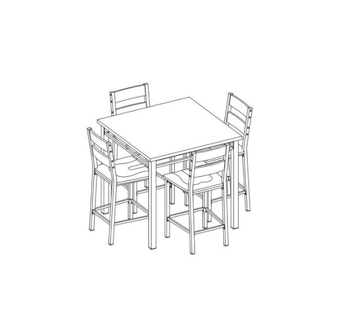 Whalenstyle Austen 5pc Counter Height Dining User Guide