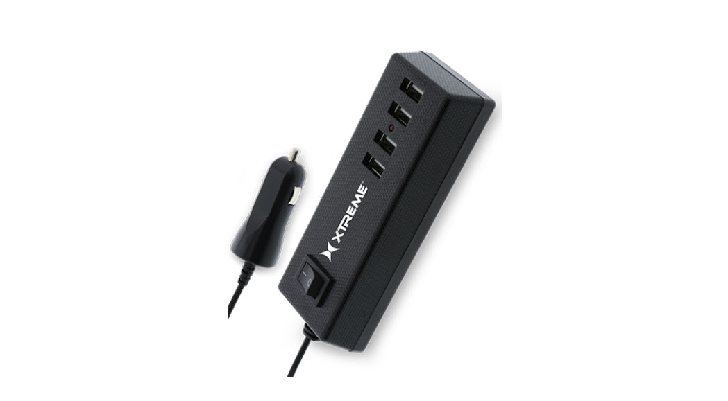 XTREME XCC8-1018-BLK Power HUB Car Charger with 4 Usb Ports Instructions
