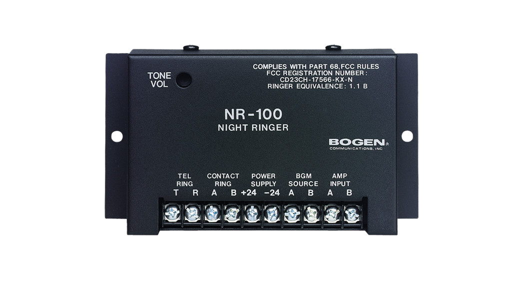 BOGEN NR100 Night Ringer Instruction Manual