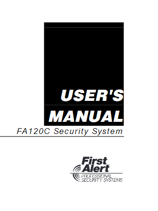 First Alert FA120C Professional Security System User Manual