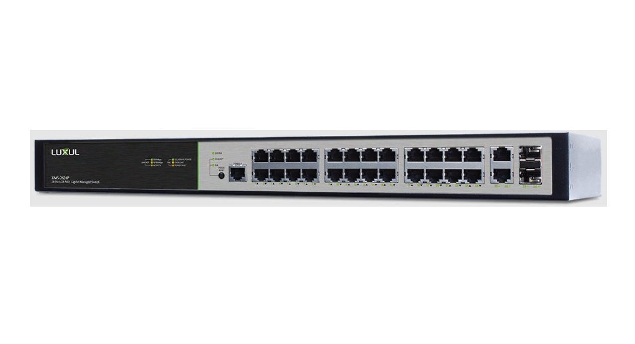 LUXUL XMS-2624P 26-Port/24 PoE+ GbE Managed Switch User Guide