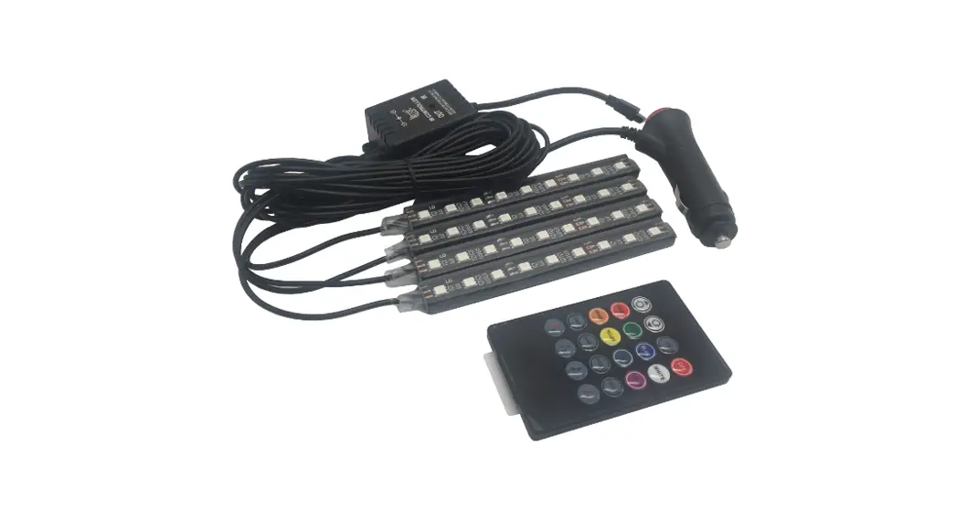 ROVIN SL3948 4 RGB LED Strip with Controller for Car Interior User Manual